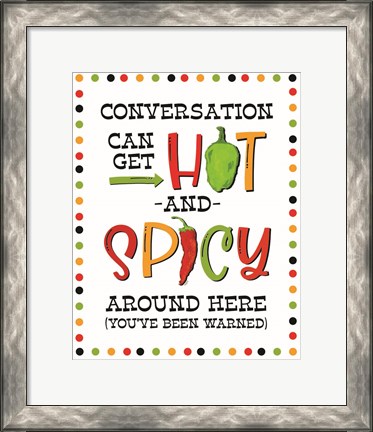 Framed Hot &amp; Spicy V Print