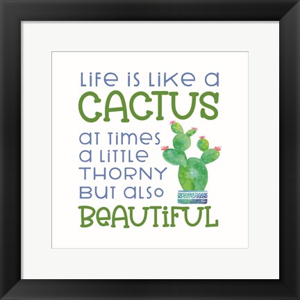 Framed Playful Cactus IV Print