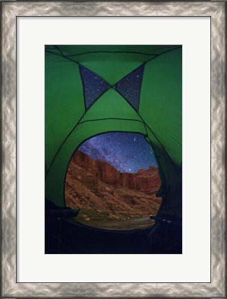 Framed Grand Canyon Stars Thru Tent Print