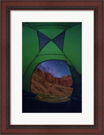 Framed Grand Canyon Stars Thru Tent Print