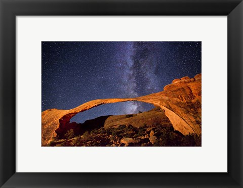 Framed Landscape Arch Stars Print