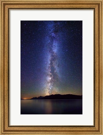 Framed Milky Way Jackson Lake Print