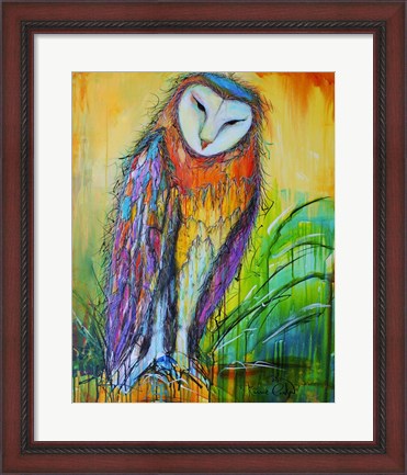 Framed Curious Owl Print