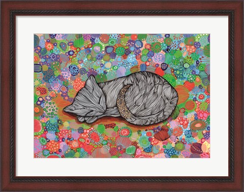 Framed Kitty Nap Print