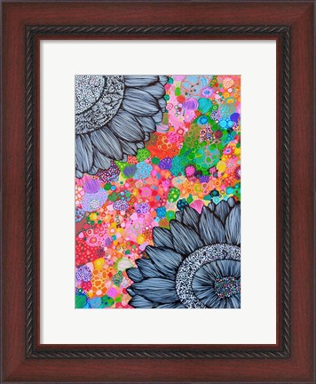 Framed Double Sunflower Print