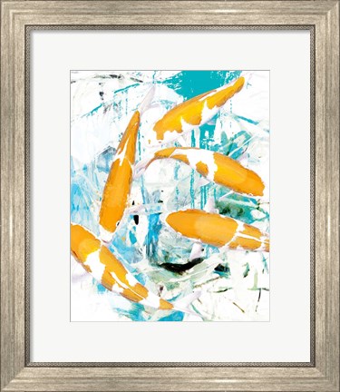 Framed Winter Koi 1 Print