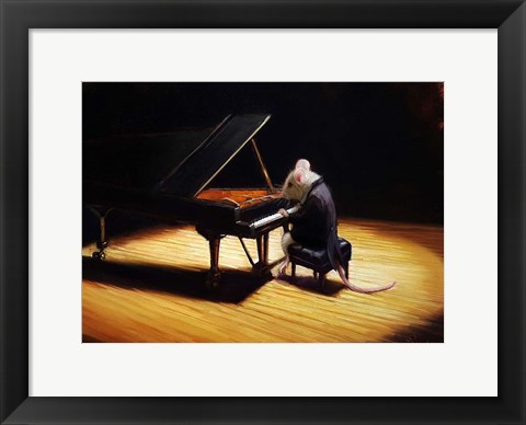 Framed Little Pianist Print