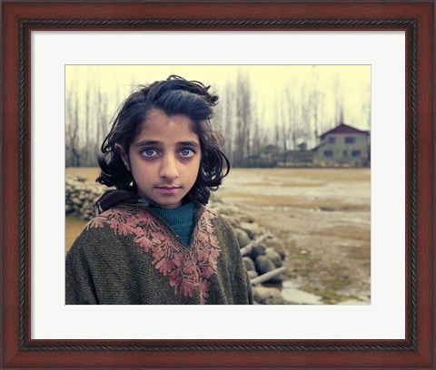 Framed Kashmiri girl Print