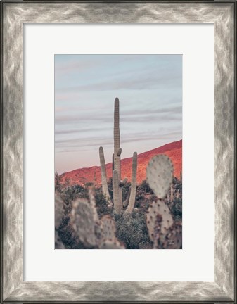 Framed Sunsets and Saguaros II Print