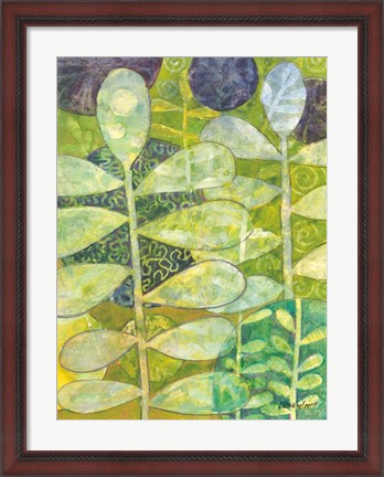 Framed Rising Green III Print