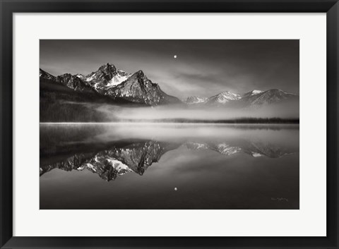 Framed Moonset on McGown Peak Print