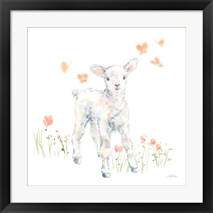 Framed Spring Lambs I Print