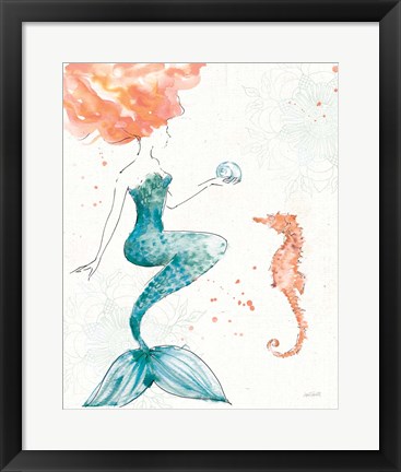 Framed Sea Sirens I No Words Print