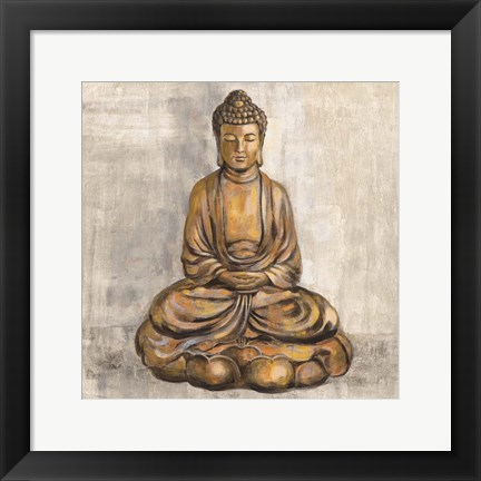 Framed Bronze Buddha Print