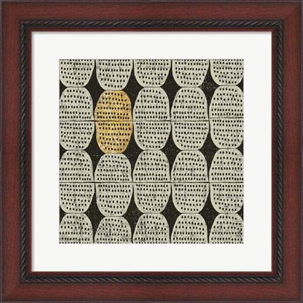 Framed Kitchen Play Pattern II BWG Print