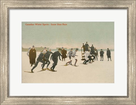 Framed Snow Shoe Race Print