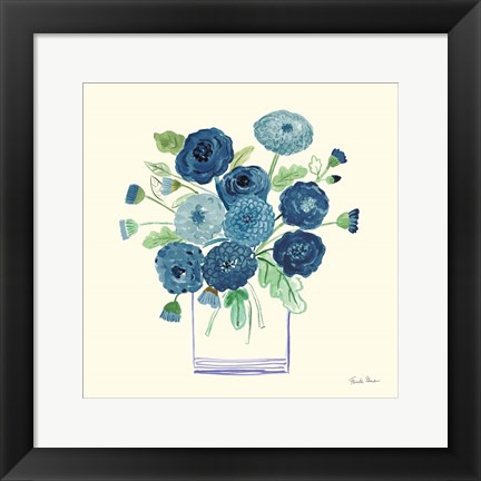 Framed Blue Mums Print