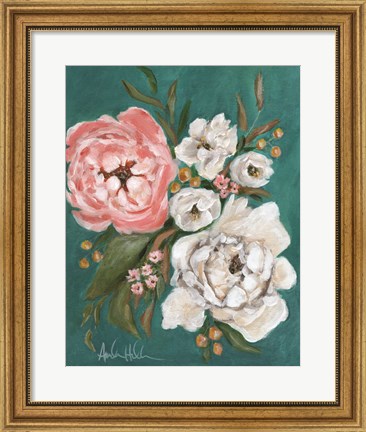 Framed Spring Blossoms and Peonies Print