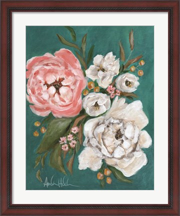 Framed Spring Blossoms and Peonies Print