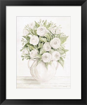 Framed Soft Roses Print