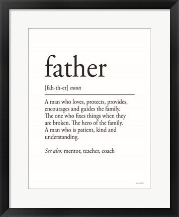 Framed Father Definition 2 Print