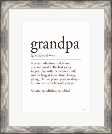 Framed Grandpa Definition 1 Print