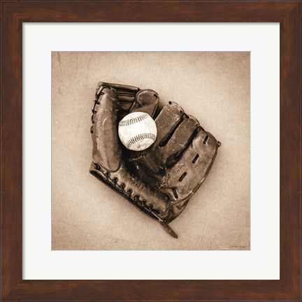 Framed Vintage Baseball Print