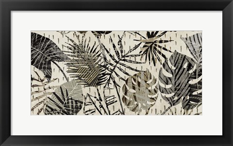 Framed Grey Palms Print