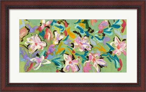 Framed Waterlilies in Summer Print