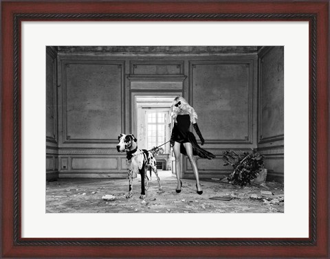 Framed Unconventional Womenscape #7, In the Palace (BW) Print