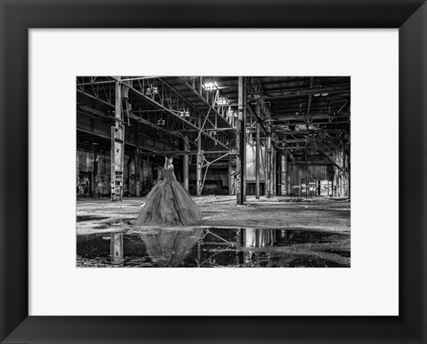 Framed Unconventional Womenscape #8, The Factory (BW) Print