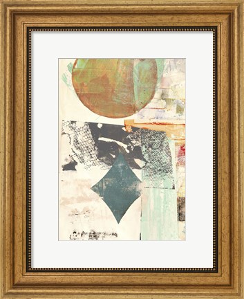 Framed Pop Love #3 (detail, Moon) Print