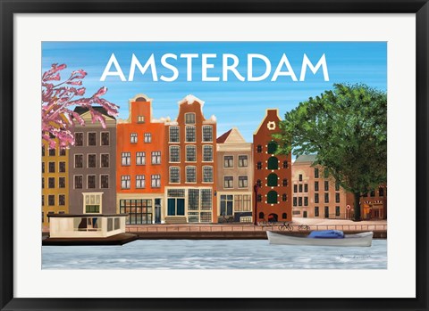 Framed Amsterdam II Print