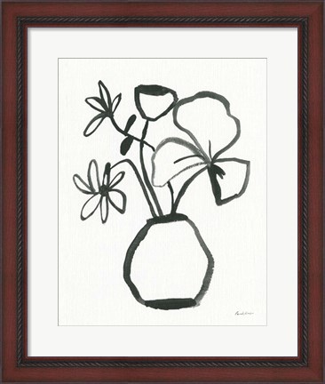 Framed Floral Sketch II Print