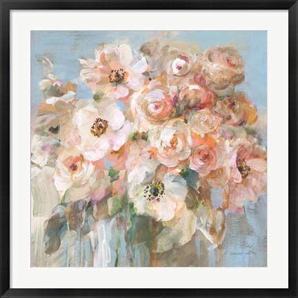 Framed Blushing Bouquet Print
