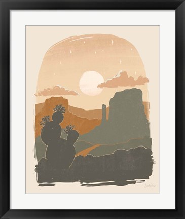 Framed Warm Desert I Print
