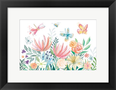 Framed Flower Fun I Print