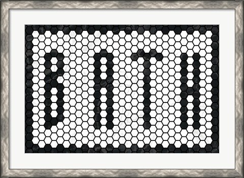 Framed Bath Tiles Print