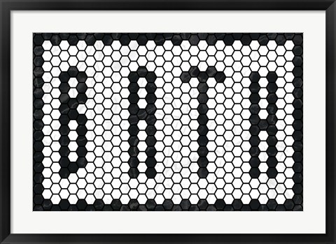 Framed Bath Tiles Print