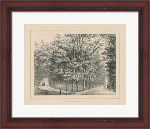 Framed French Park Etching II Print