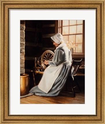 Framed Spinning Wheel Print