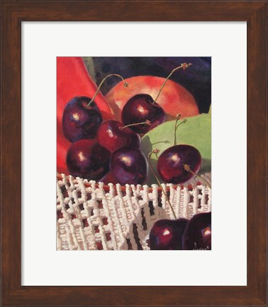 Framed Cherry Basket Print