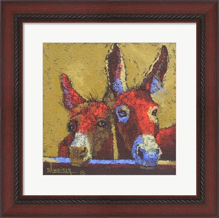 Framed Donkeys Print