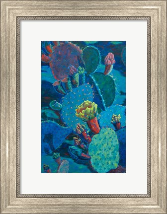 Framed Prickly Pear Night Print