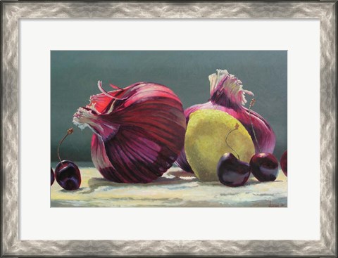 Framed Red Onion Print