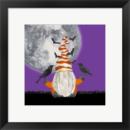 Framed Gnomes of Halloween II-Bats Print
