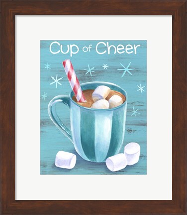 Framed Peppermint Cocoa I-Cup of Cheer Print
