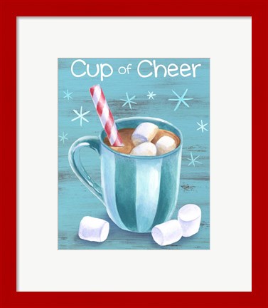 Framed Peppermint Cocoa I-Cup of Cheer Print