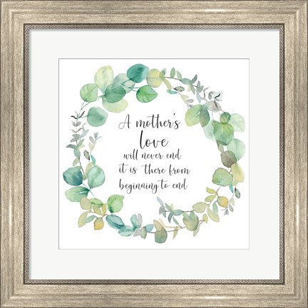 Framed Mother&#39;s Day Eucalyptus I-Mother&#39;s Love Print