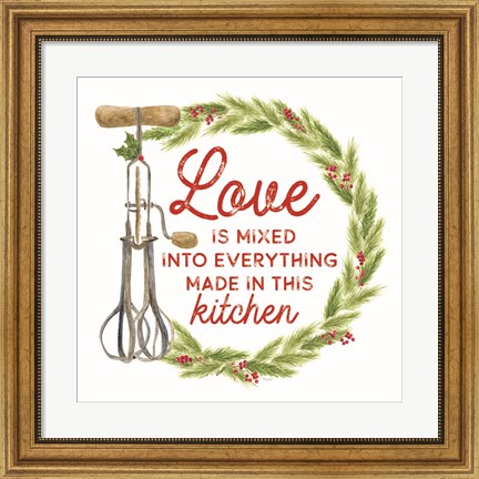 Framed Home Cooked Christmas I-Love Print
